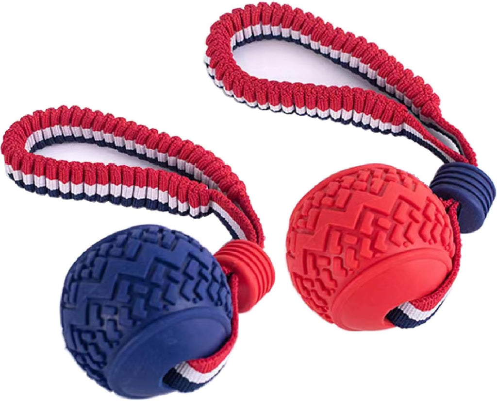 Ball Rope Toy for Small and Medium Dogs in Blue and Red