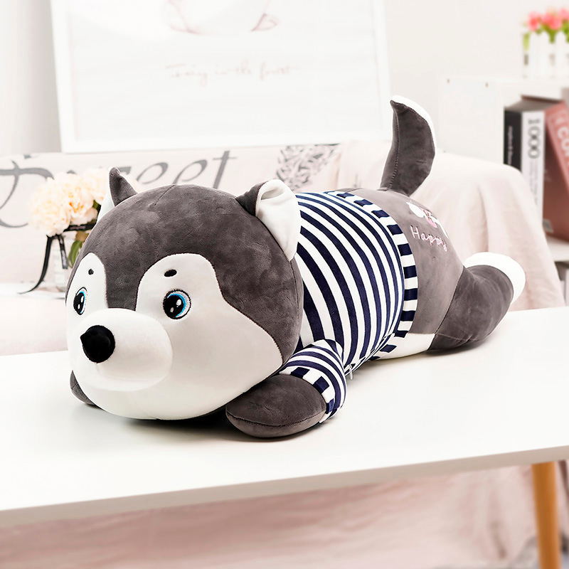Husky Plush Toy in Orange and Grey