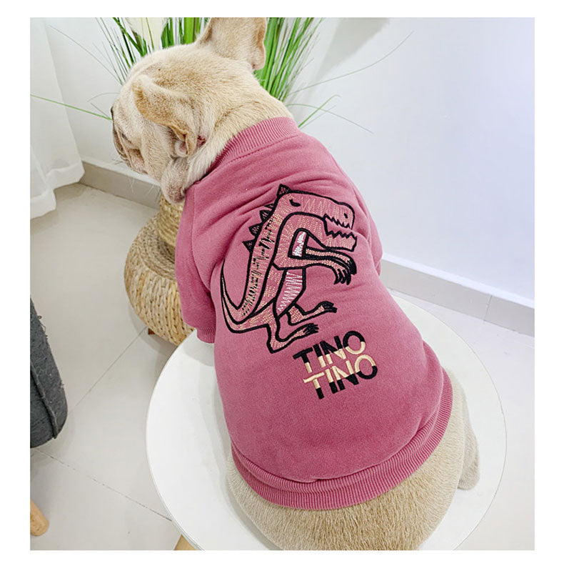 Velvet Autumn and Winter Dog Coat