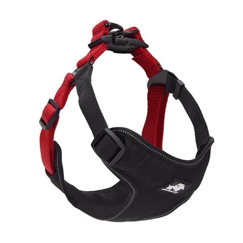 No-Pull Dog Harness - Black/Red