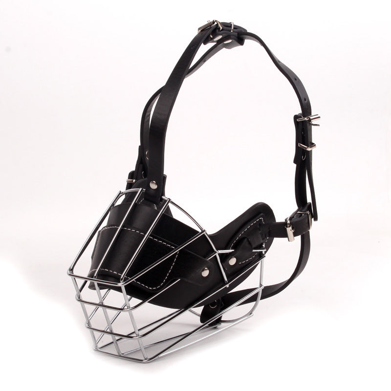 Wire Basket Dog Muzzle with Padded Straps