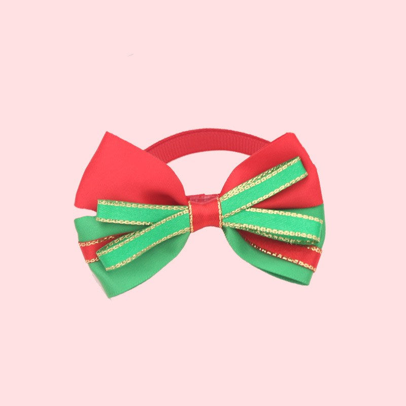 Holiday Adjustable Dog Collar with Bow Tie