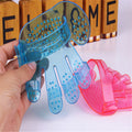 Five Finger Dog Shower Brush in Pink and Blue