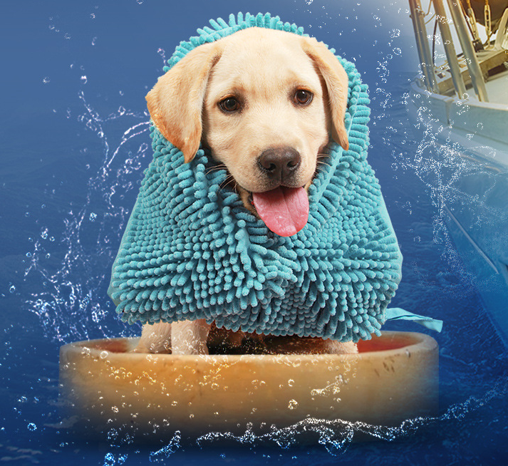 Soft Microfiber Bath Towel for Dogs in Multiple Colors