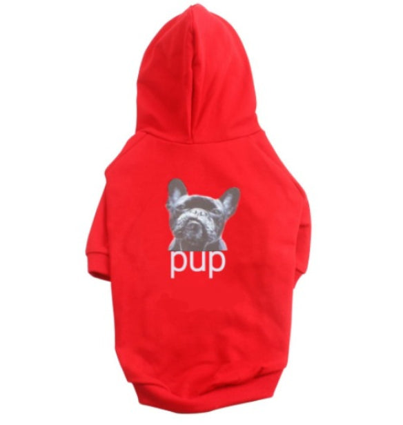 Cotton Dog Hoodie in Black, White, Red, Pink