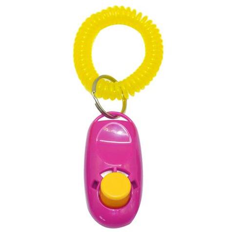 Dog Clicker Training Tool with Keyring and Wrist Strap