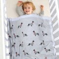 Cartoon Dog Jacquard Knit Blanket for Puppies