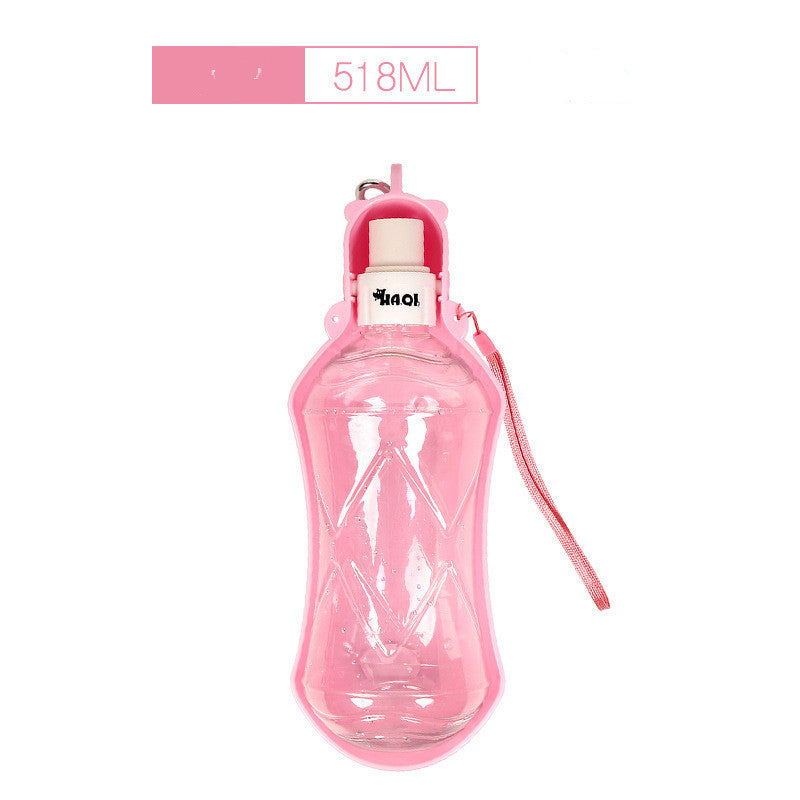 Portable Water Bottle for Dogs in Blue and Pink