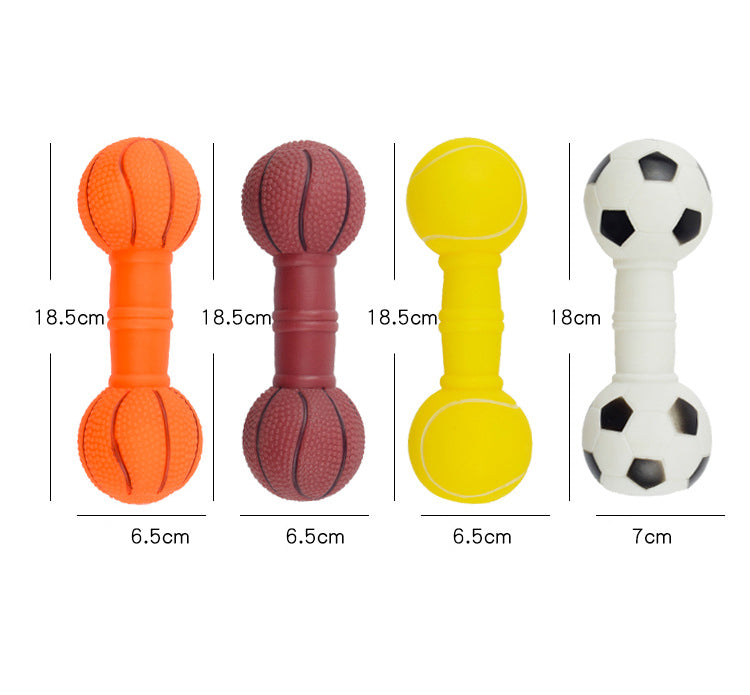 Football Squeaky Toy Dumbbell for Dogs