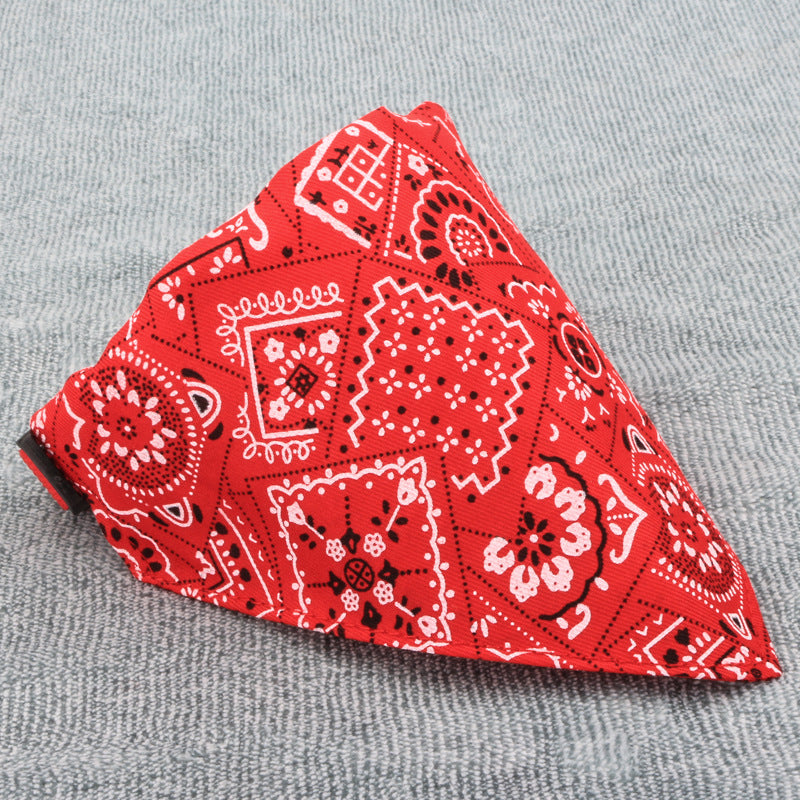 Neck Scarf Bandana Collar for Dogs in Black, Blue & Red