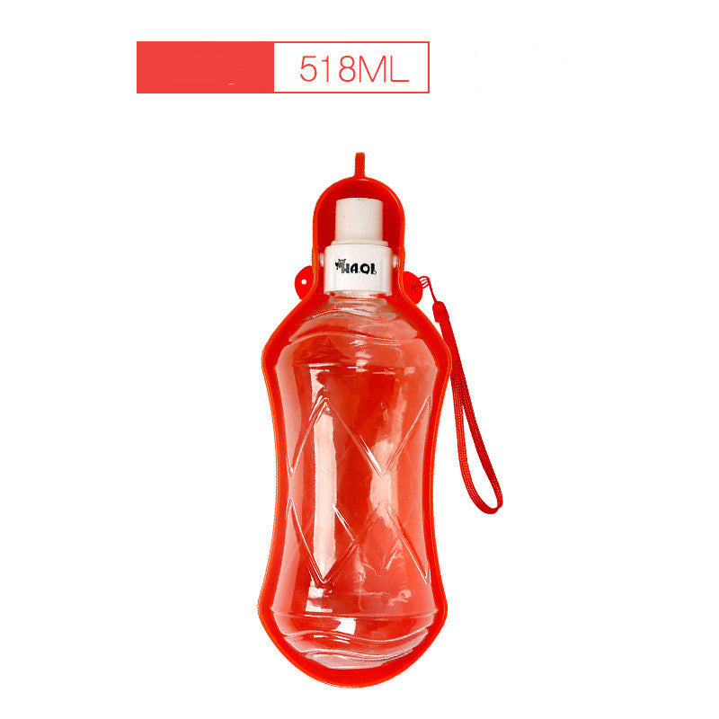Portable Water Bottle for Dogs in Blue and Pink