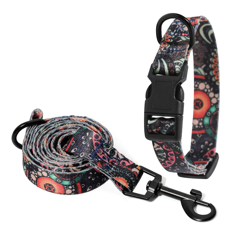 Dog Collar with Leash in Multiple Styles