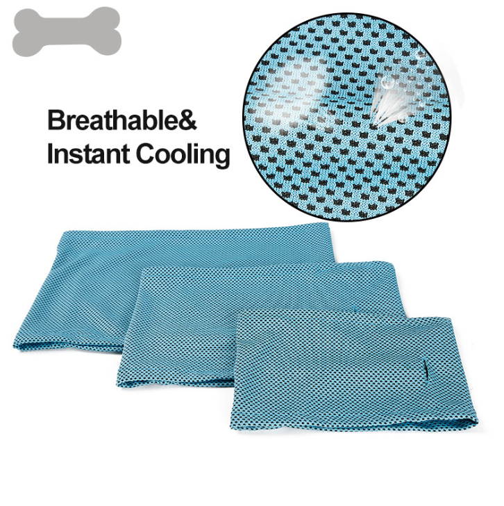 Instant Cooling Blue Dog Bandana Scarf Wrap