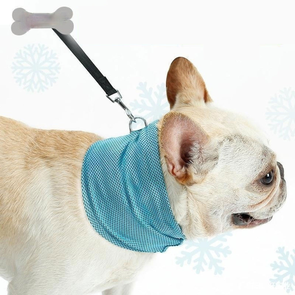 Instant Cooling Blue Dog Bandana Scarf Wrap
