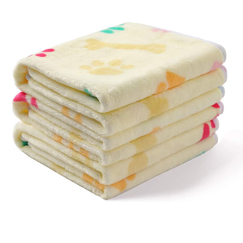 Cozy Confetti Bone Paw Print Dog Blanket