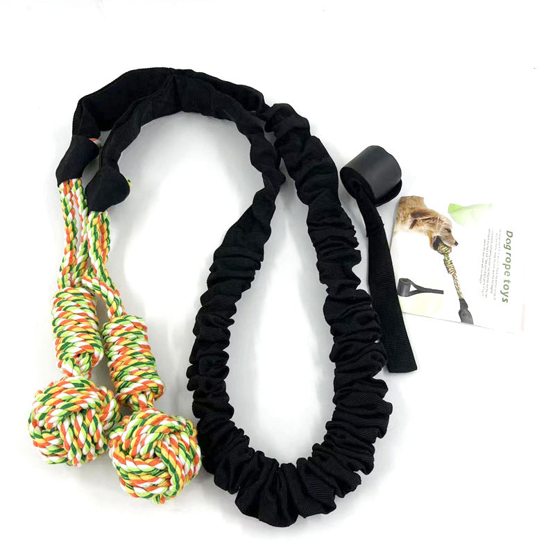 Dog Tug Rope Toy in Black, Gray, and Red
