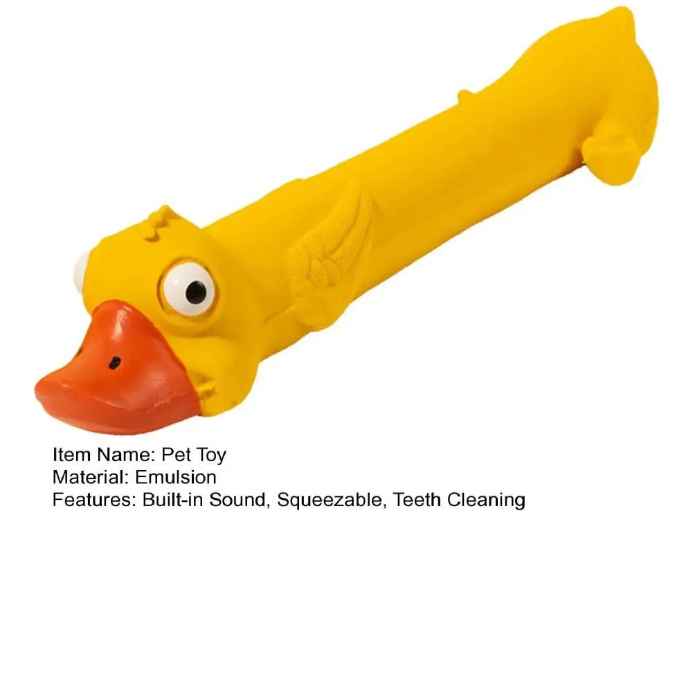 Yellow Duck Squeaky Latex Dog Toy