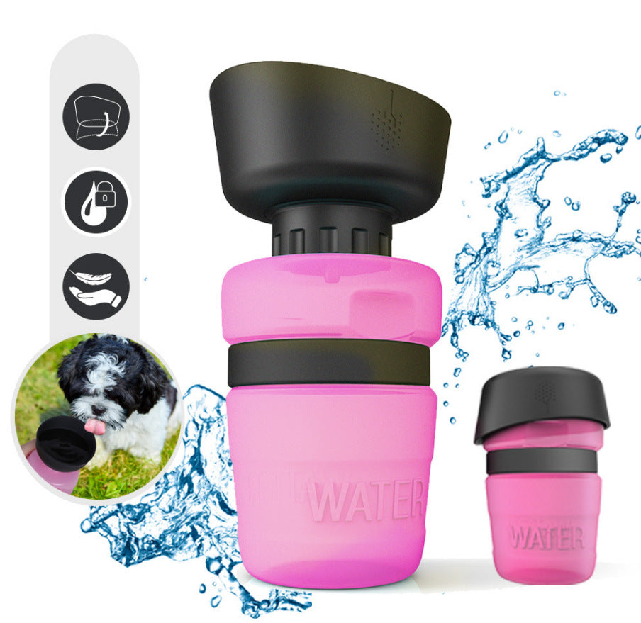 Portable Dog Water Bottle in Blue, Rose Red, Tiffany
