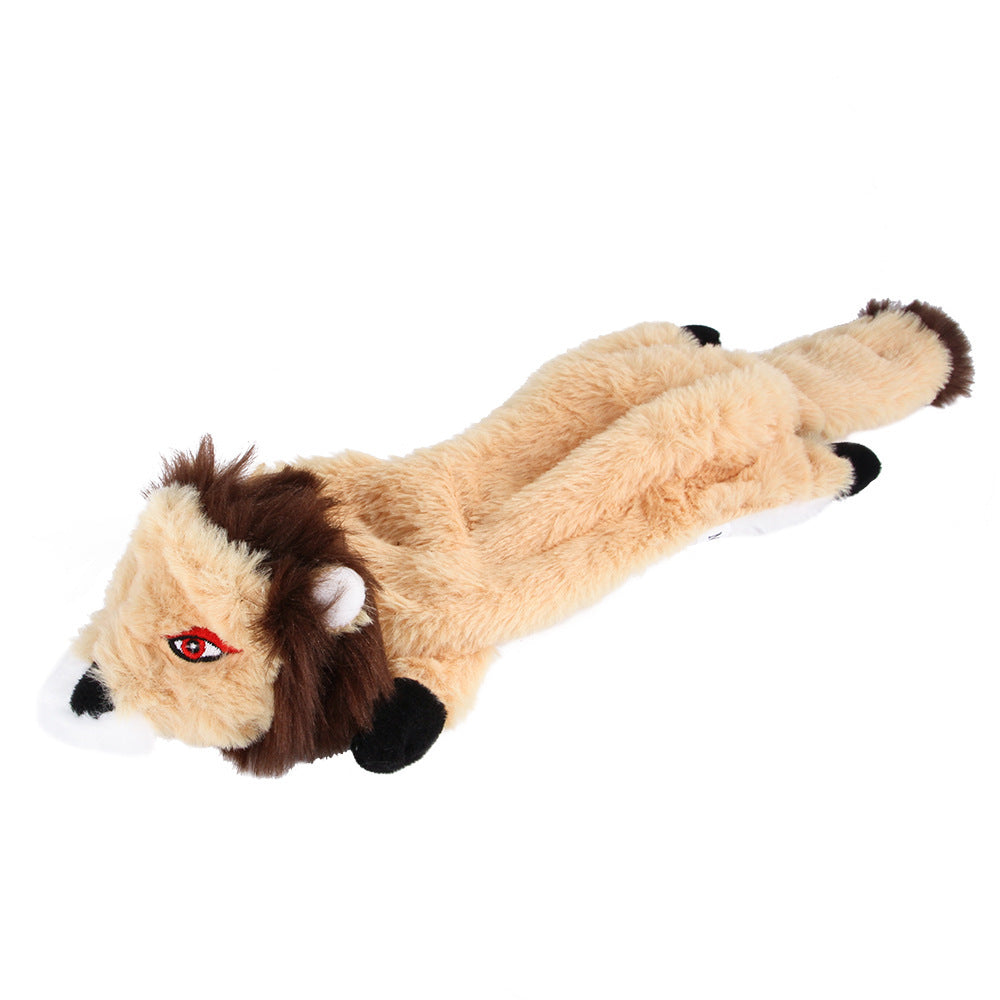 Dog Chew Toy Plush Squeaky Paper Toy with Animal Designs