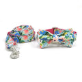 Printed Big Dog Leash Collar Pet Collar Bow Tie Suit