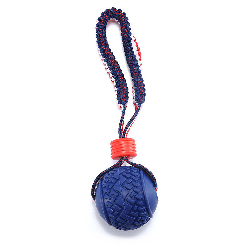 Ball Rope Toy for Small and Medium Dogs in Blue and Red