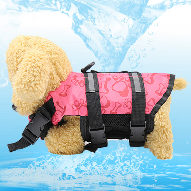 Dog Swimsuit Vest in Blue, Orange, Green and Pink