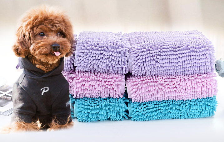 Soft Microfiber Bath Towel for Dogs in Multiple Colors