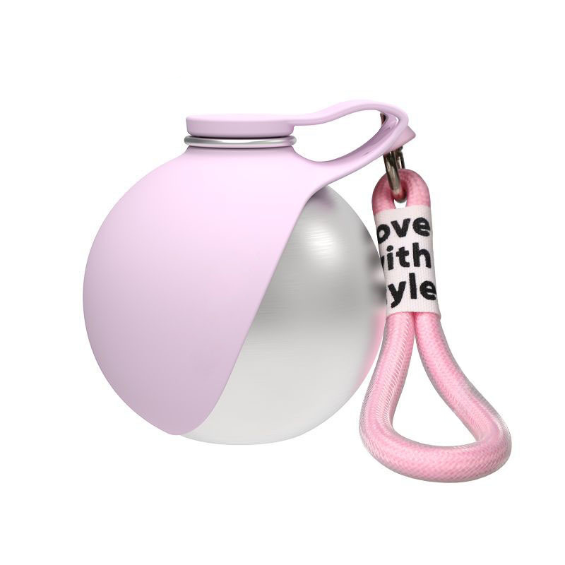 Portable Dog Water Bottle with Bowl in Blue and Pink