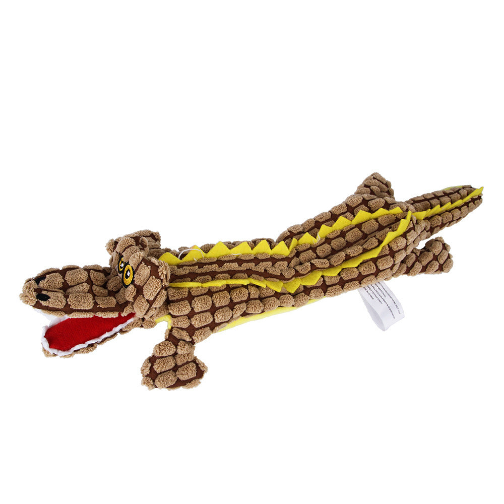 Dog Chew Toy Plush Squeaky Paper Toy with Animal Designs