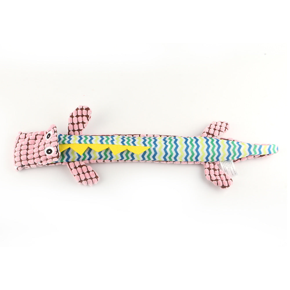 Dog Chew Toy Plush Squeaky Paper Toy with Animal Designs