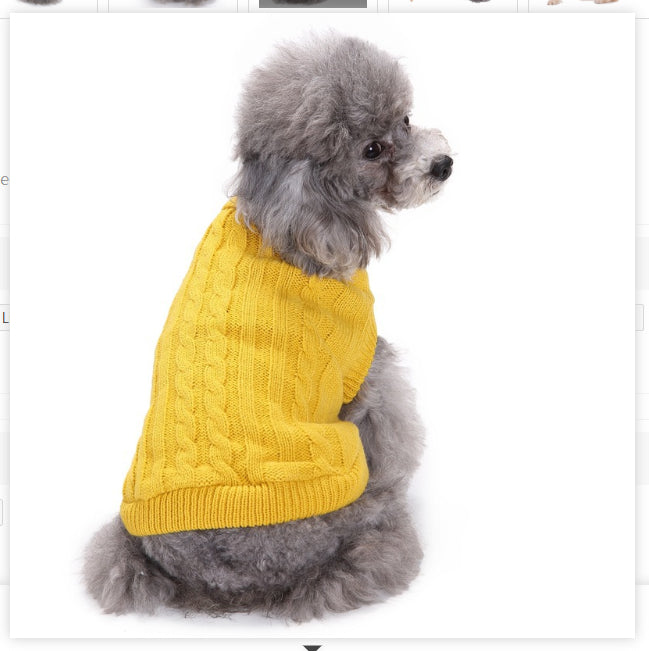 Colorful Knit Pullover Dog Sweater