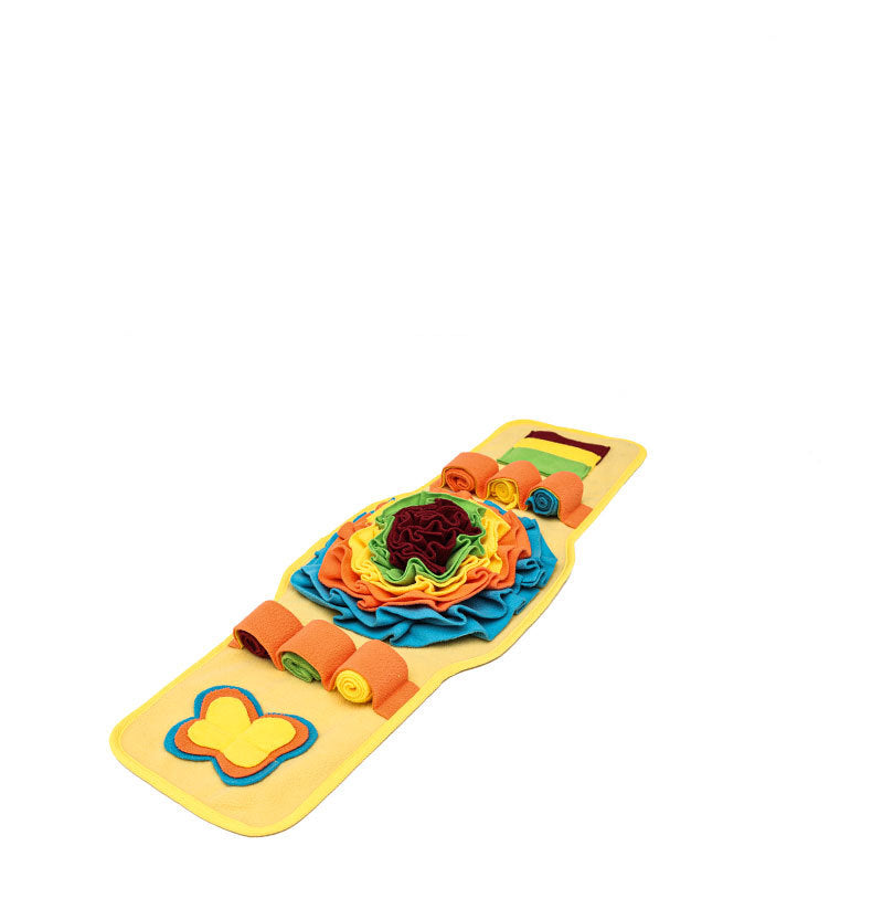 Sniff Mat Dog Training Pad in Yellow and Blue