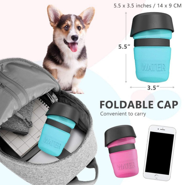 Portable Dog Water Bottle in Blue, Rose Red, Tiffany