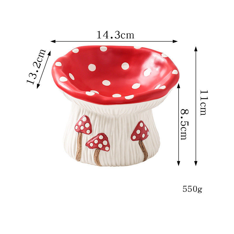 Mushroom-Shaped Dog Bowl