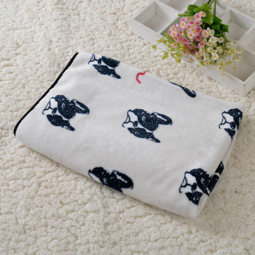 Coral Fleece Dog Blanket in Multiple Colors