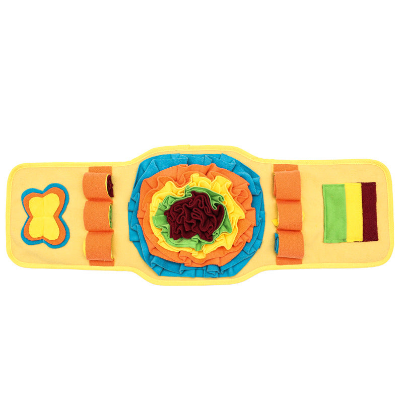 Sniff Mat Dog Training Pad in Yellow and Blue