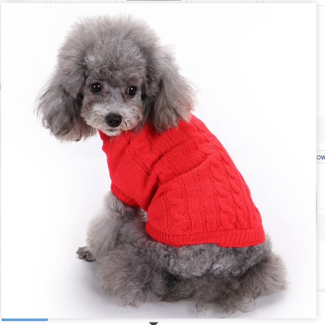 Colorful Knit Pullover Dog Sweater