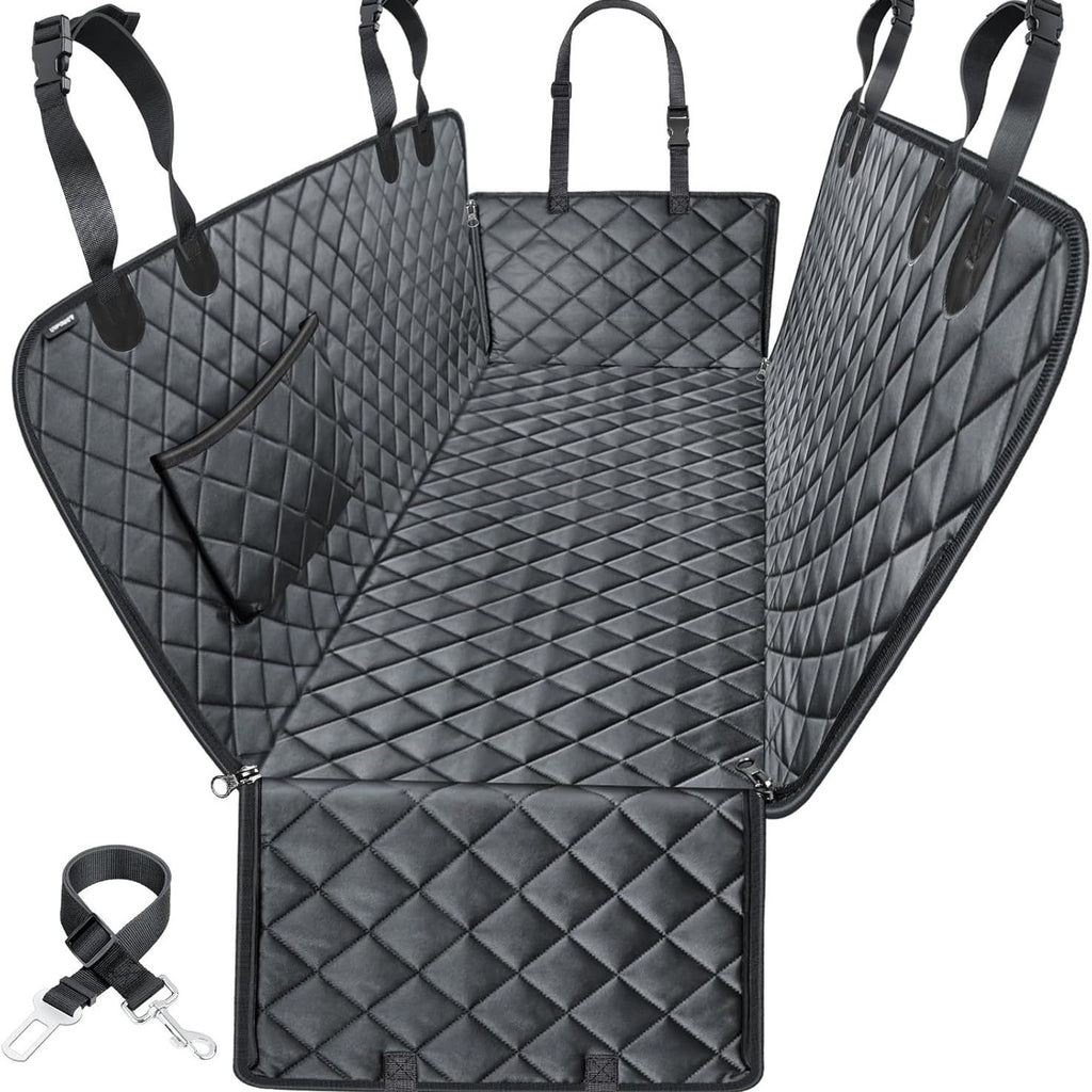 Dog Car Seat Cover in Black and Orange