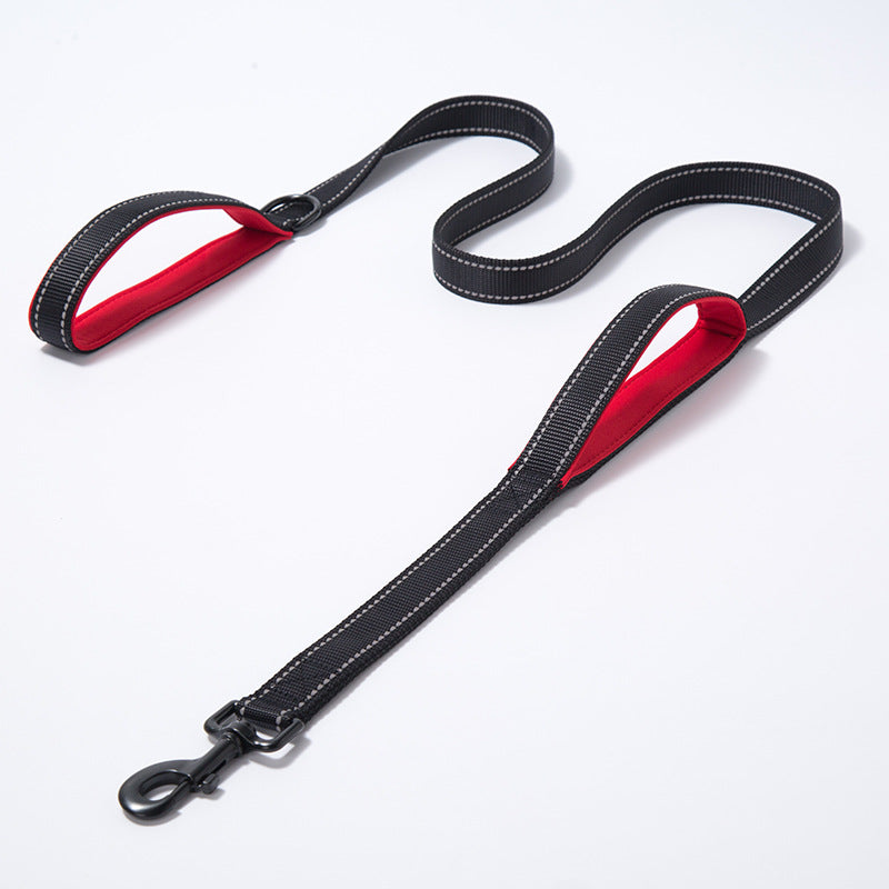 Double Thickened Reflective Nylon Leash for Dogs