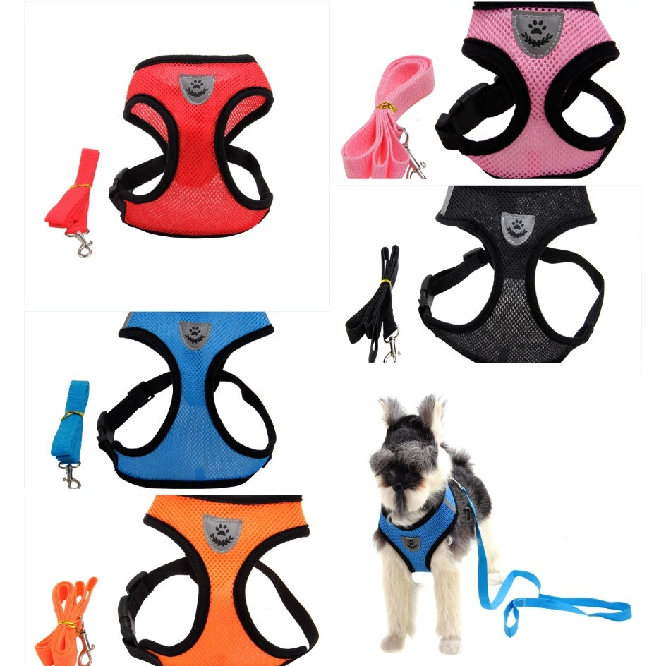 Step-In Dog Harness and Leash Set