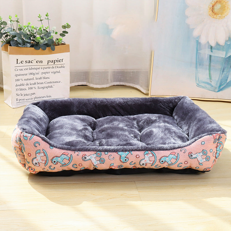 Winter Warm Dog Bed in Playful Designs