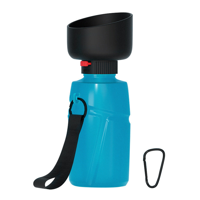 Foldable Dog Travel Water Bottle in Blue, Rose Red, and Tiffany Blue