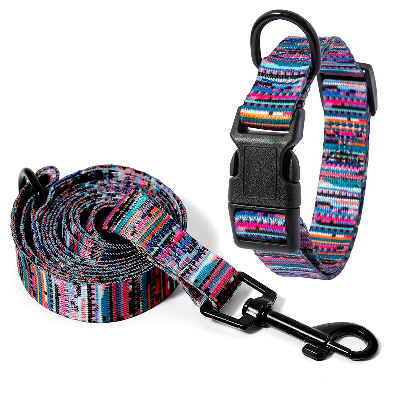 Dog Collar with Leash in Multiple Styles