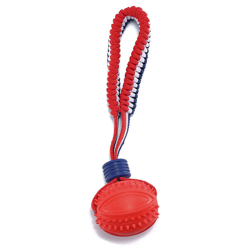 Ball Rope Toy for Small and Medium Dogs in Blue and Red