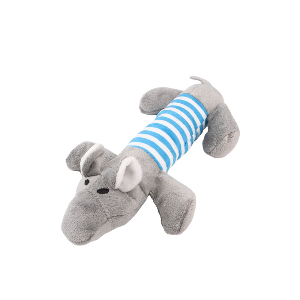 Dog Chew Toy Plush Squeaky Paper Toy with Animal Designs