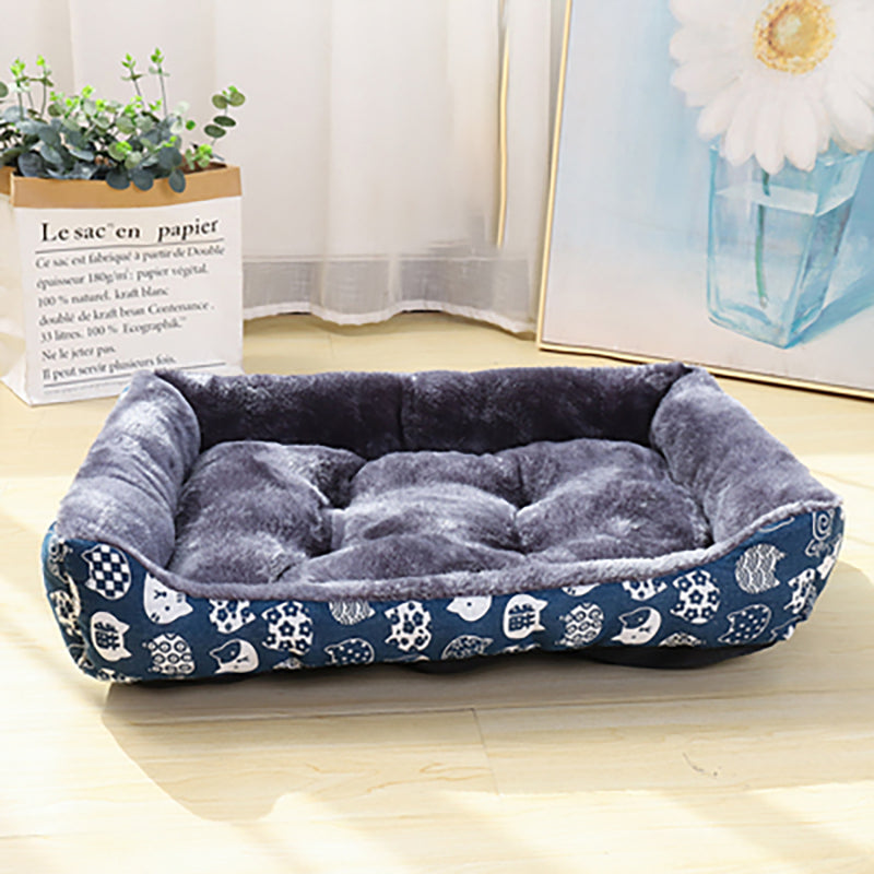 Winter Warm Dog Bed in Playful Designs
