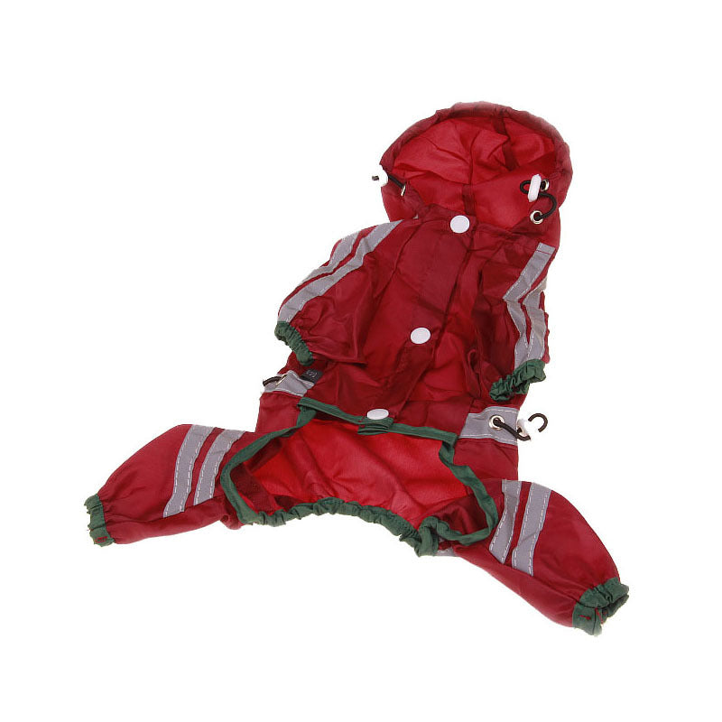Lightweight Dog Raincoat with Reflective Strips