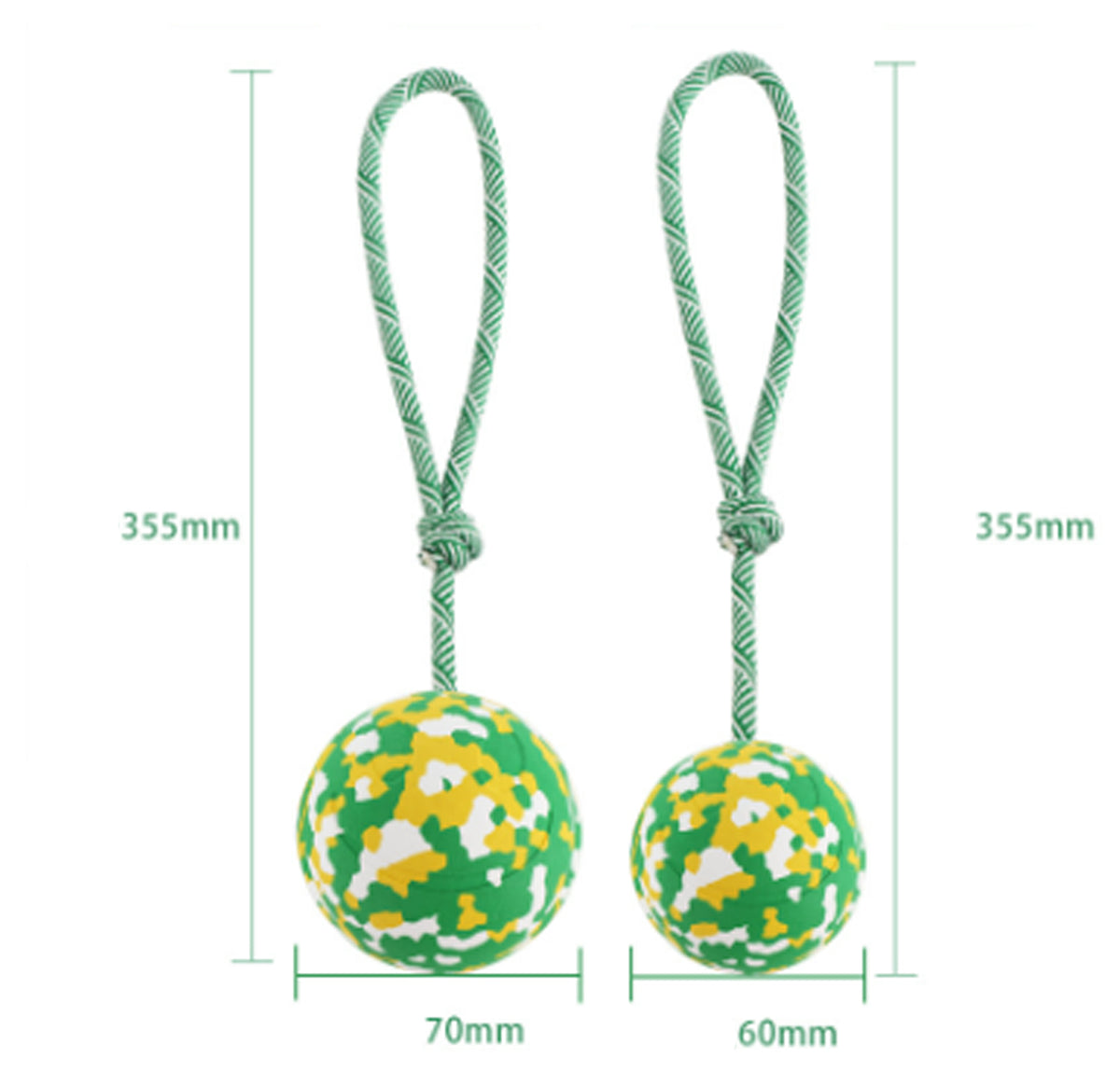 Dog Ball On Rope Fetch Toy For Small & Large Dogs