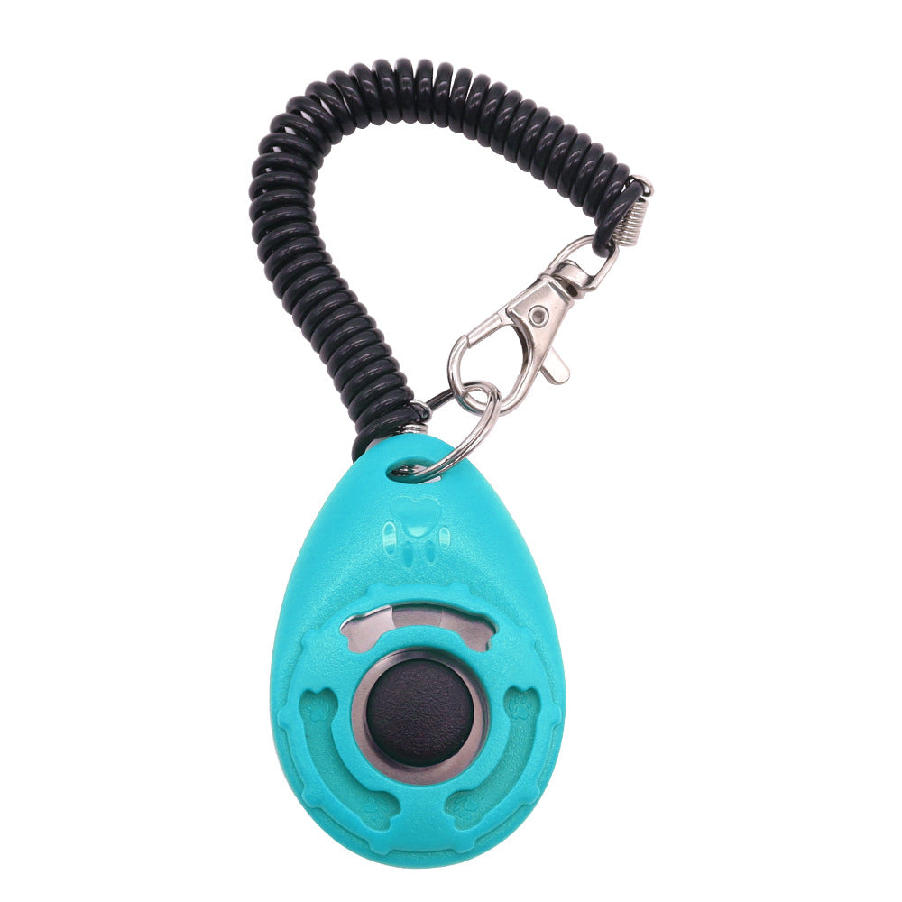 Drop-Shaped Training Clicker in Black, Orange, and Blue