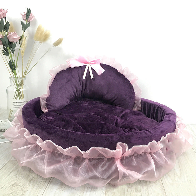 Princess-Style Dog Bed Nest